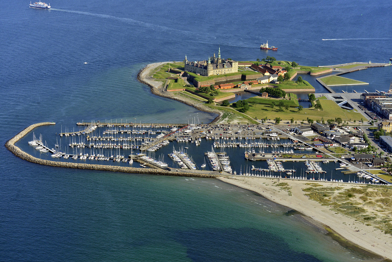 Helsingor Marina Aerial View Harbour