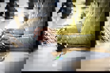 Typing On Keyboard