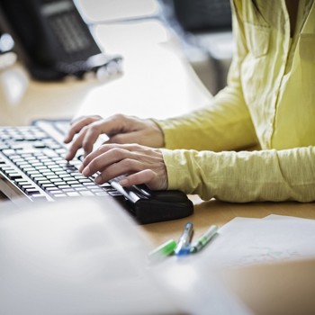 Typing On Keyboard